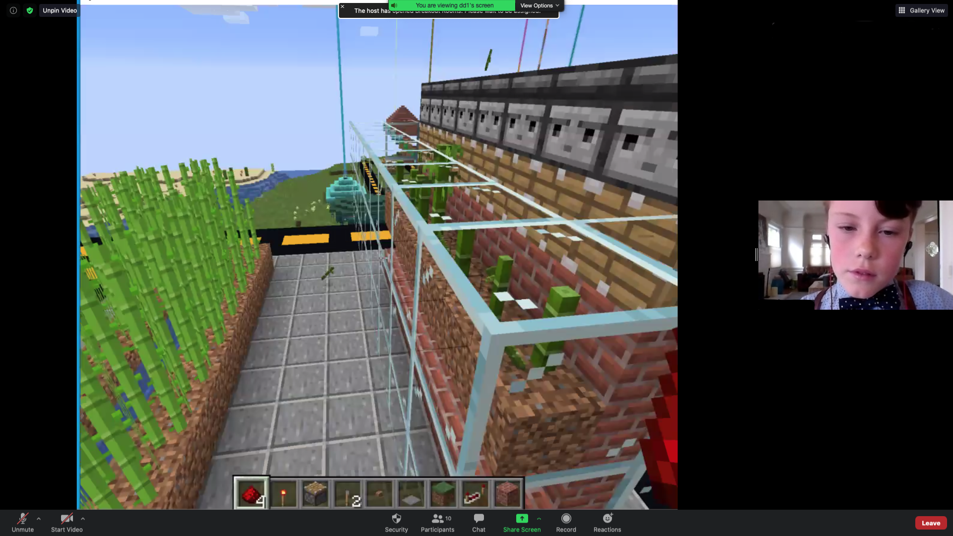 Kids learn to build with redstone in Minecraft virtual camp