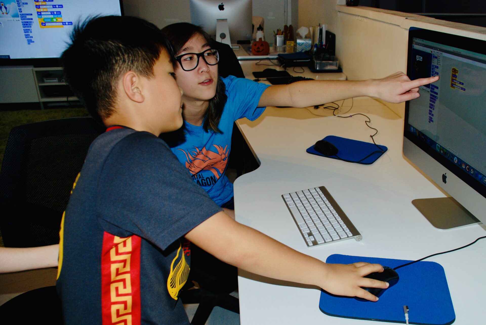 Kids learn to code in summer camps.